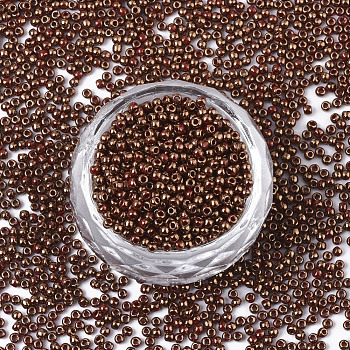 TOHO Round Seed Beads, 11/0, Japanese Seed Beads, (1708) Gilded Marble Red, 11/0, 2x1.5mm, Hole: 0.5mm, about 20000pcs/bag, 100g/bag