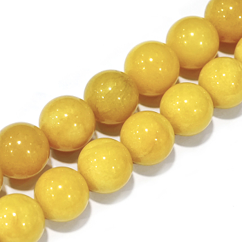 Natural Jade Round Bead Strands, 7mm, Hole: 1mm, about 49pcs/strand, 15.7 inch