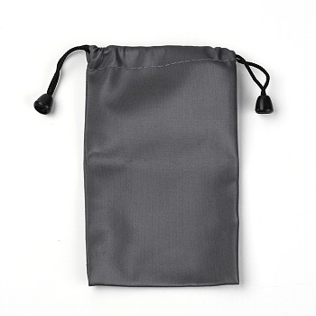 Water-proof Leather Storage Bag, Drawstring Bag, Rectangle, Gray, 16x10x0.4cm