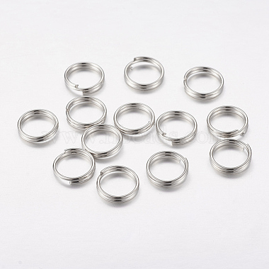 Platinum Round Iron Split Rings