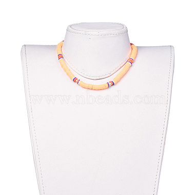 Colliers de foulard en perles de polymère faites main en pâte polymère(NJEW-JN02446-02)-4