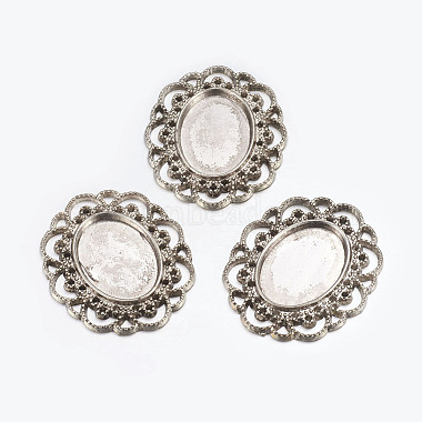 Antique Silver Alloy Cabochon Settings