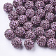 Handmade Polymer Clay Rhinestone Beads(RB-S250-12mm-A27)-1