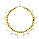 двухслойное ожерелье с плетеным цветком из стеклянных семян(NJEW-SW00015-02)-1