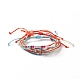 4Pcs 4 Style Alloy & Glass Braided Bead Bracelets Set(BJEW-B065-09B)-1