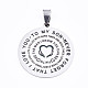 201 Stainless Steel Quote Pendants(STAS-T044-221P)-1