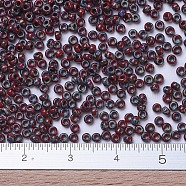 MIYUKI Round Rocailles Beads, Japanese Seed Beads, 11/0, (RR4521) Opaque Red Picasso, 11/0, 2x1.3mm, Hole: 0.8mm, about 5500pcs/50g(SEED-X0054-RR4521)
