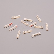 Adhesived Plastic Back Bar Pins Brooch Findings, with Iron Pins, Rectangle, Old Lace, 22x5x4.5mm, Pin: 0.6mm(FIND-WH0100-57)