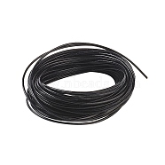 Cowhide Leather Cord, Leather Jewelry Cord, Jewelry DIY Making Material, Dyed, Round, Black, 1.5mm, about 10.93 yards(10m)/bundle(WL-F009-A02-1.5mm)