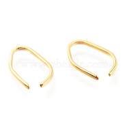 925 Sterling Silver Cuff Earrings, with S925 Stamp, Oval, Golden, 13x9x1mm(EJEW-H124-02G)