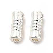 Long-Lasting Plated Alloy Beads, Cadmium Free & Nickel Free & Lead Free, Groove Column, Silver, 9.5x4mm, Hole: 1.6mm(FIND-C020-11S)