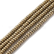 Electroplated Synthetic Non-magnetic Hematite Beads Strands, Rondelle, Antique Bronze Plated, 2x1mm, Hole: 0.5mm, about 347pcs/strand, 15.75''(40cm)(G-I364-I01-01A)