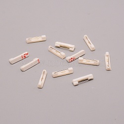 Adhesived Plastic Back Bar Pins Brooch Findings, with Iron Pins, Rectangle, Old Lace, 22x5x4.5mm, Pin: 0.6mm(FIND-WH0100-57)