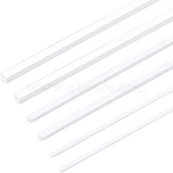 ABS Plastic Square Solid Bar Rods, for DIY Sand Table Architectural Model Making, Clear, 253x1~3x1~3mm(DIY-OC0008-27)