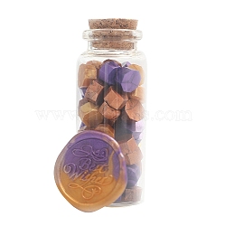 Sealing Wax Particles, for Retro Seal Stamp, Octagon, Slate Blue, Bottle: 30x77mm, 60pcs/bottle(PW-WG40584-03)