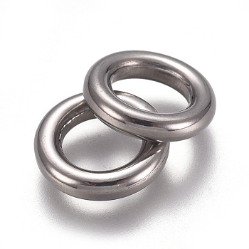 304 Stainless Steel Linking Ring, Ring, Stainless Steel Color, 10x2.1mm, Inner Diameter: 6mm