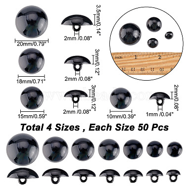 210Pcs 7 Style 1-Hole Plastic Buttons(BUTT-AR0001-08)-2