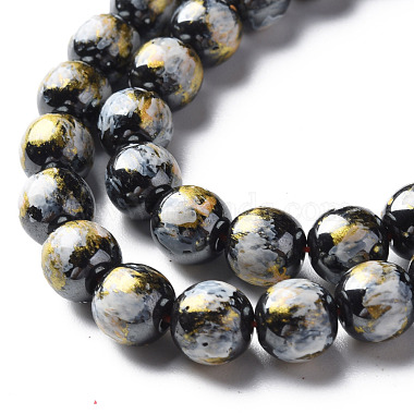 Spray Painted Non-magnetic Synthetic Hematite Beads Strands(G-N337-06D)-3