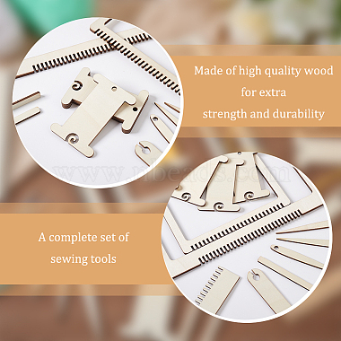 木製編み機＆ボビンキット(TOOL-WH0155-80)-4