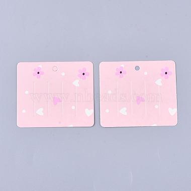 Pink Paper Hair Clip Display Cards