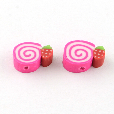 12mm DeepPink Food Polymer Clay Beads