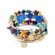 Bohemian Handwork Multi-Colored Stone Beaded Bracelet(AJEW-Z038-01C)-1