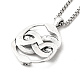Alloy Snake Pandant Necklace with Stainless Steel Box Chains(NJEW-K245-009)-4