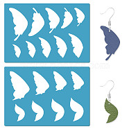 Acrylic Earring Handwork Template, Card Leather Cutting Stencils, Deep Sky Blue, Butterfly, 130x90x2mm, 2pcs/set(DIY-WH0359-054)