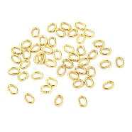 304 Stainless Steel Jump Rings, Closed Jump Rings, Oval, Real 18K Gold Plated, 3x4x0.7mm, Inner Diameter: 1.5x2.5mm(STAS-F221-46I-G)