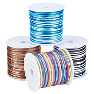 Elite 4 Rolls 4 Colors Gradient Color Polyester Chinese Knotting Cord, DIY Material for Jewelry Making, with Spool, Round, Mixed Color, 1.5mm, about 49.21 Yards(45m)/roll, 1 roll/color(OCOR-PH0001-84)