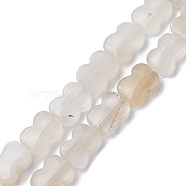 Natural White Agate Beads Strands, Bowknot, 16~16.5x12.5~13x5~5.5mm, Hole: 1.4mm, about 13pcs/strand, 8.46''(21.5cm)(G-K359-D02-01)