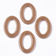 Cellulose Acetate(Resin) Linking Rings, Oval, Peru, 23x16x2mm, Inner Diameter: 15x8mm(KY-S158-A62-02)