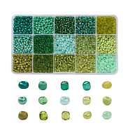 Glass Seed Beads, Silver Lined & Transparent & Trans. Colours Lustered & Trans. Colors Rainbow & Frosted Colors & Opaque Colours Seed & Baking Paint & Ceylon, Round, Mixed Color, 6/0, 4mm, Hole: 1.5mm, 180g/box(SEED-JQ0001-01D-4mm)