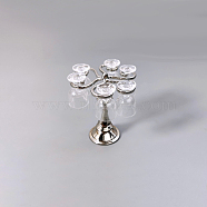 6Pcs Mini Resin Goblets, with Alloy Cup Holder, Miniature Ornaments, Micro Landscape Garden Dollhouse Accessories, Pretending Prop Decorations, Platinum, Cup: 10x15mm, Cup Holder: 35x32mm(BOTT-PW0002-110D-P)