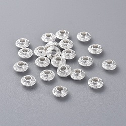 Tibetan Style Alloy Spacer Beads, Bicone, Silver Color Plated, Lead Free & Cadmium Free, 6.5x3.5mm, Hole: 2mm(X-K091T021)