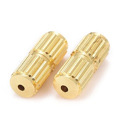 Brass Screw Clasps, Column, Golden, 10x4mm, Hole: 0.5mm(KK-E368-G)