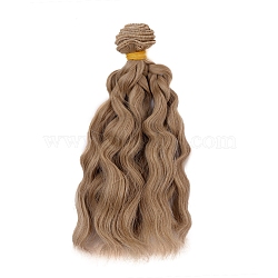 Plastic Long Curly Hair Doll Wig Hair, for DIY Girls BJD Makings Accessories, BurlyWood, 1000x150mm(PW-WG37767-19)