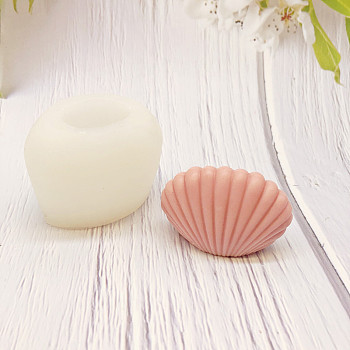 Shell Shape DIY Candle Silicone Molds, Resin Casting Molds, For UV Resin, Epoxy Resin Jewelry Making, White, 6.5x5.7x4.1cm