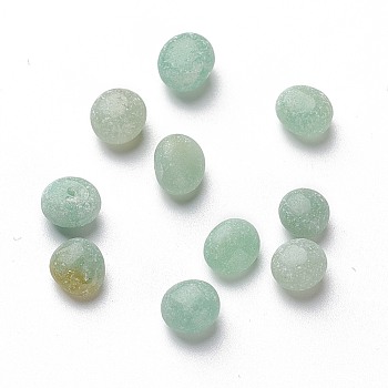 Natural Gemstone Beads, Green Aventurine Beads, No Hole/Undrilled, Oval, 7x6x5mm