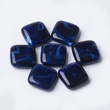 Dark Blue Rhombus Acrylic Beads