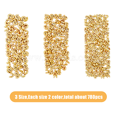 780Pcs 6 Style Iron Crimp Beads Covers(IFIN-HY0001-61)-3