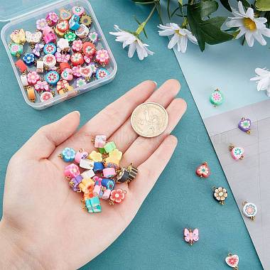 SUNNYCLUE 80Pcs 4 Style  Polymer Clay Charms(FIND-SC0001-84)-3