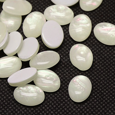 Antique White Oval Resin Cabochons
