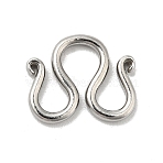 Non-Tarnish 304 Stainless Steel Clasps, M Clasps, Stainless Steel Color, 11x13x1.5mm(STAS-C056-14P)