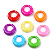 Opaque Acrylic Pendants, Ring, Mixed Color, 25x7.5mm, Hole: 12.5mm(X-SACR-T356-02)