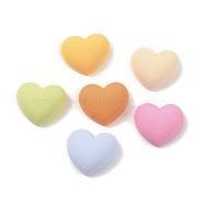 Resin Cabochons, Heart, Mixed Color, 16x19x7.5mm(CRES-J042-05)