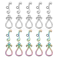 10 Sets 2 Colors 304 Stainless Steel Toggle Clasps, Teardrop, Mixed Color, Teardrop: 18.5x9.5x2.5mm, Hole: 1.5mm, Bar: 6.5x16.5x2.5mm, Hole: 1.5mm, 5 sets/color(STAS-SC0004-23)