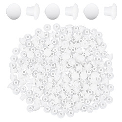 200Pcs Plastic Tapped Hole Plugs, Screw Cover Caps, Furniture Accessories, Column, White, 8x6mm, Hole: 2.3mm(FIND-GF0004-01)