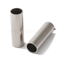 Non-Tarnish 304 Stainless Steel Tube Beads, Large Hole Beads, Column, Stainless Steel Color, 25.5x8mm, Hole: 6.7mm(STAS-A098-02P)