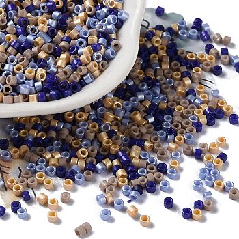 Baking Paint Glass Seed Beads, Cylinder, Peru, 2.5x2mm, Hole: 1.4mm, about 45359pcs/pound